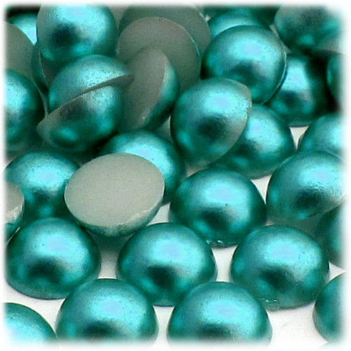 Half Dome Pearl, Plastic beads, 12mm, 1,000-pc, Jade Blue