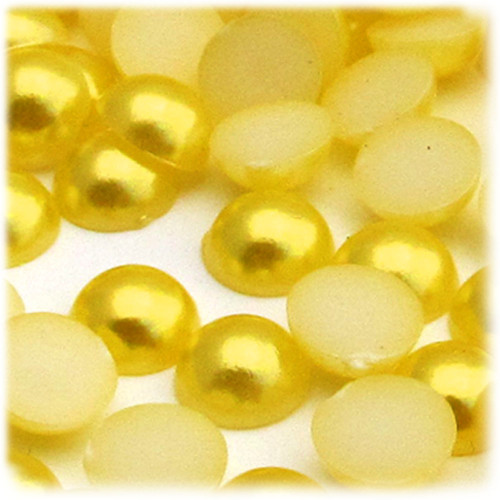Half Dome Pearl, Plastic beads, 12mm, 1,000-pc, Sunshine Yellow