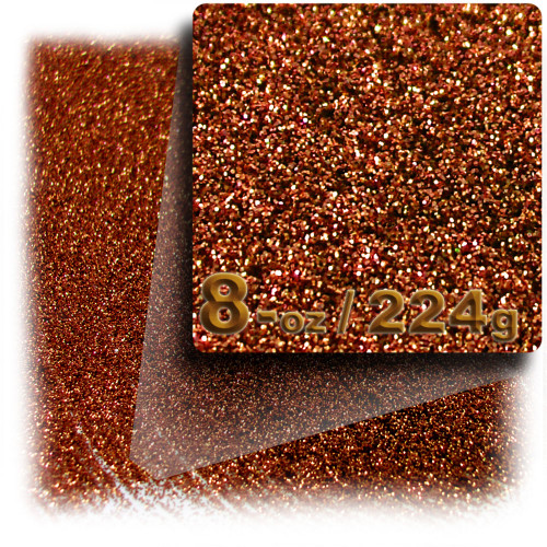 Glitter powder, 8-OZ/224-g, Fine 0.008in, Copper