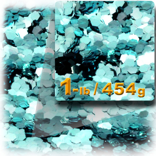 Glitter powder, 1-LB/454g, Fine 0.060in, Light Blue