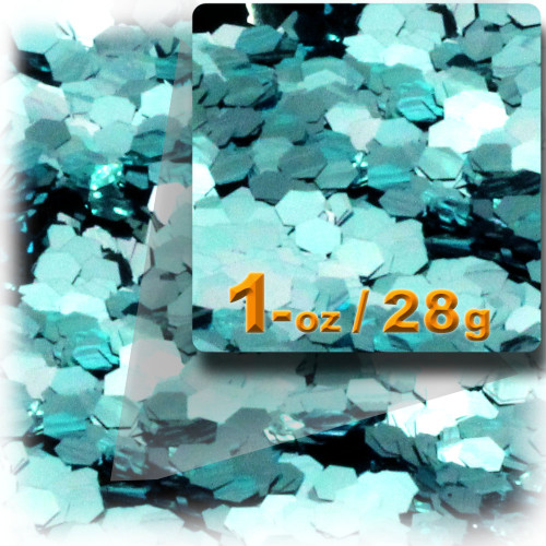Glitter powder, 1oz/28g, Sequins Glitter 0.100in, Light Blue