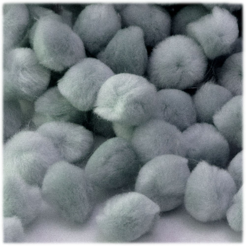 Acrylic Pom Pom, 38mm, 10-pc, Gray