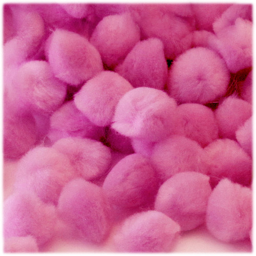 Acrylic Pom Pom, 38mm, 100-pc, Hot Pink