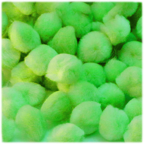 Acrylic Pom Pom, 38mm, 100-pc, Neon Green