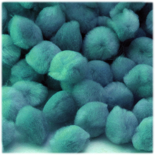 Acrylic Pom Pom, 38mm, 100-pc, Turquoise Blue