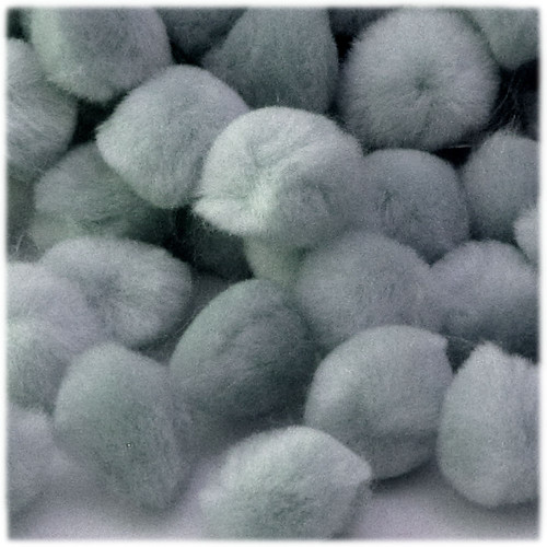 Acrylic Pom Pom, 51mm, 5-pc, Gray