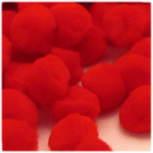 Acrylic Pom Pom, 51mm, 25-pc, Red