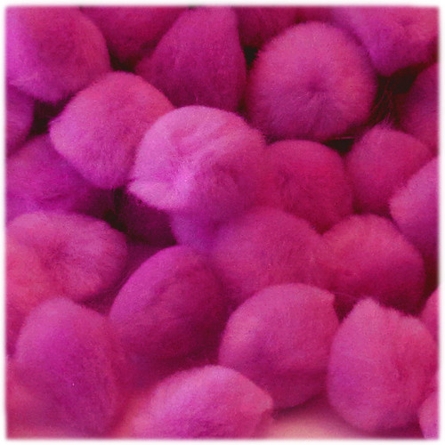 Acrylic Pom Pom, 51mm, 100-pc, Neon Pink