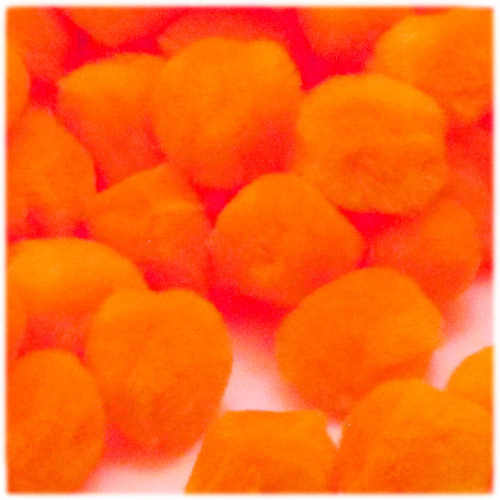 Acrylic Pom Pom, 51mm, 500-pc, Orange