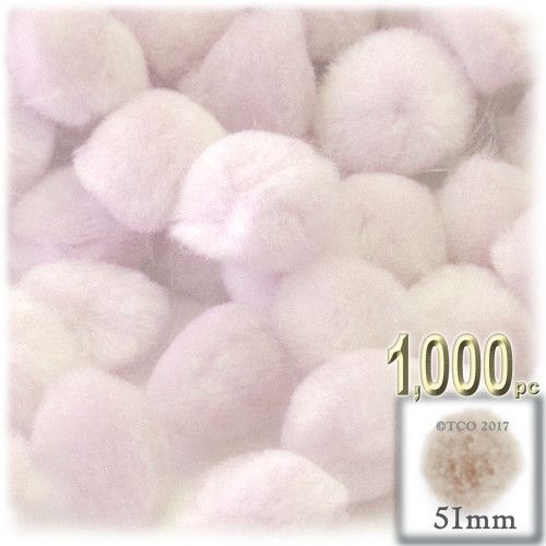 Acrylic Pom Pom, 51mm, 1,000-pc, Cream Acrylic Pom Pom, 51mm, 1,000-pc, Cream
