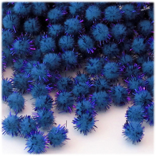 Pom Pom, 12mm, 50-pc, Royal Blue