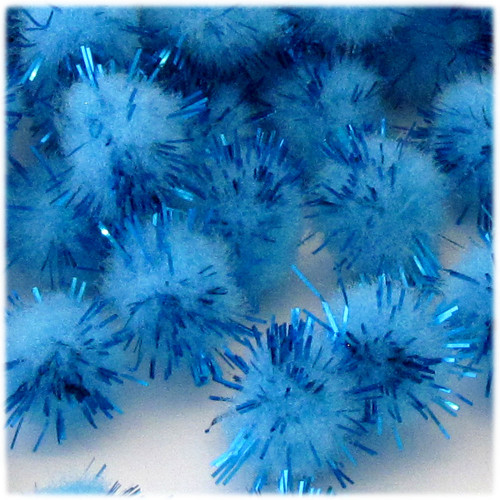 Pom Pom, 25mm-, 10-pc, Light Blue