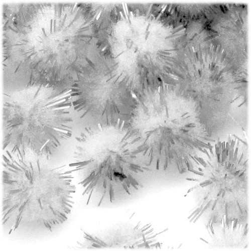 Pom Pom, 25mm-, 100-pc, White