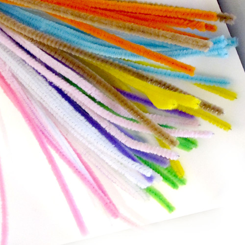 Stems, Polyester, 12-in, 10-pc, Pastel Mix