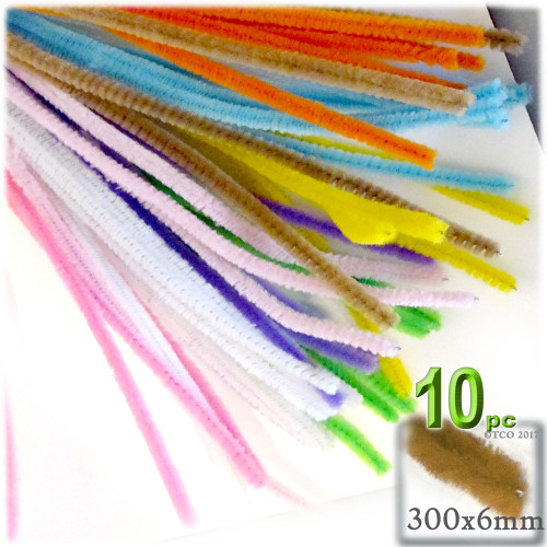 Stems, Polyester, 12-in, 10-pc, Pastel Mix