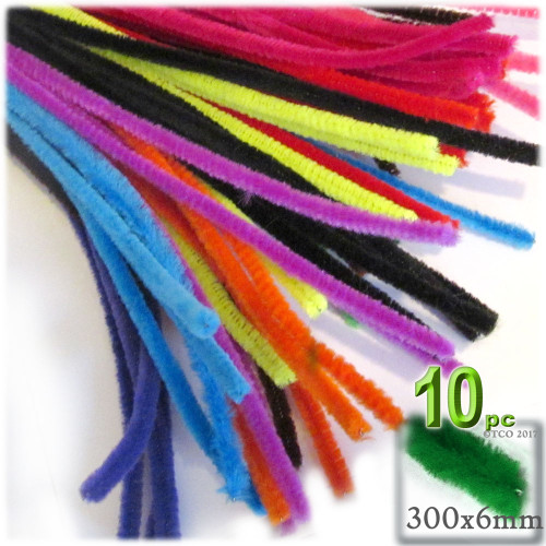 Stems, Polyester, 12-in, 10-pc, Bright Mix