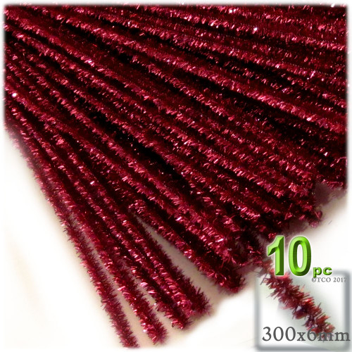 Stems, Sparkly, 12-in, 10-pc, Red