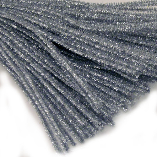 Stems, Sparkly, 12-in, 10-pc, Silver