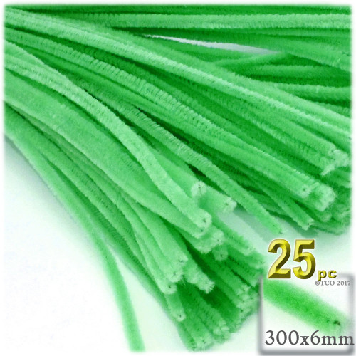 Stems, Polyester, 12-in, 25-pc, Lime Green