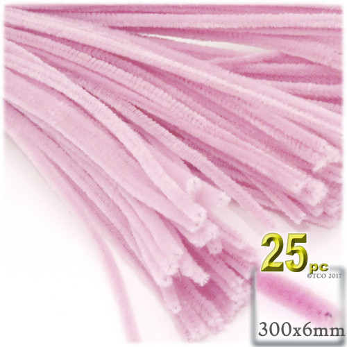 Stems, Polyester, 12-in, 25-pc, Light Pink