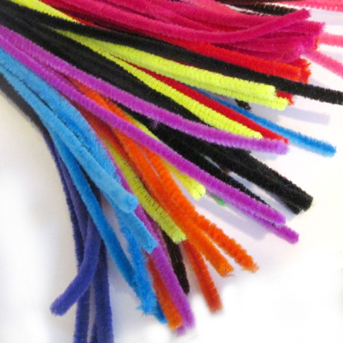Stems, Polyester, 12-in, 25-pc, Bright Mix