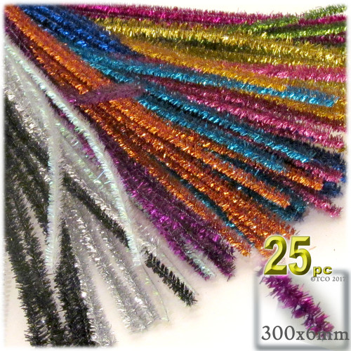 Stems, Sparkly, 12-in, 25-pc, Mixed Pack