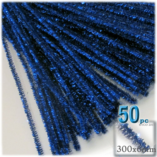 Stems, Sparkly, 12-in, 50-pc, Royal Blue