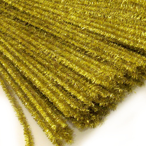 Stems, Sparkly, 12-in, 100-pc, Light Gold