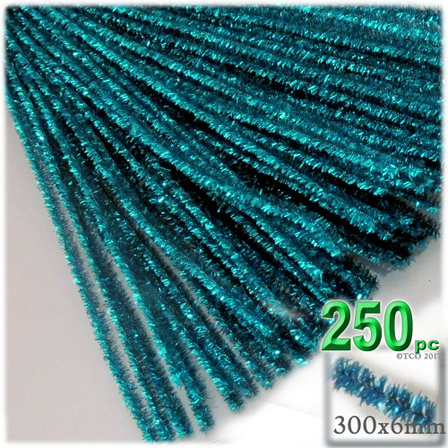 Stems, Sparkly, 12-in, 250-pc, Ocean Blue