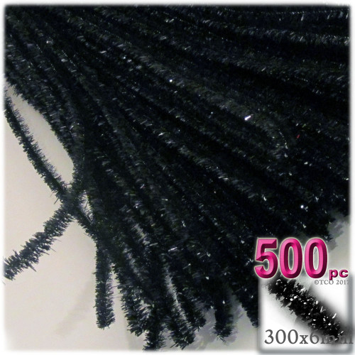 Stems, Sparkly, 12-in, 500-pc, Black