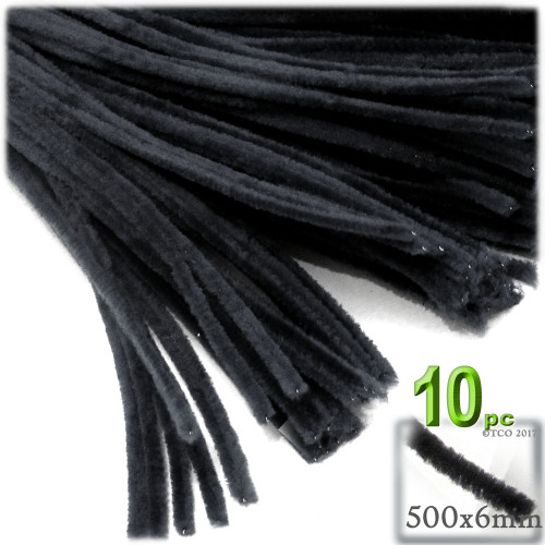 Stems, Polyester, 20-in, 10-pc, Black