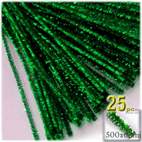 Stems, Sparkly, 20-in, 25-pc, Emerald Green
