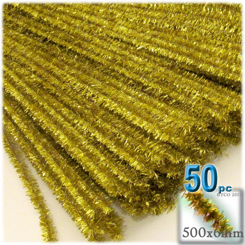 Stems, Sparkly, 20-in, 50-pc, Light Gold