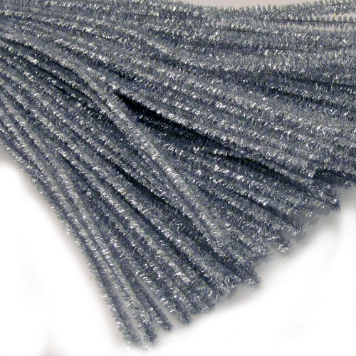 Stems, Sparkly, 20-in, 100-pc, Silver Stems, Sparkly, 20-in, 100-pc, Silver