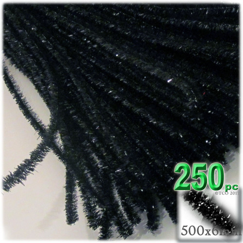 Stems, Sparkly, 20-in, 250-pc, Black