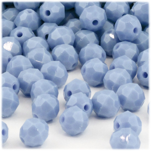Plastic Faceted Beads, Opaque, 10mm, 500-pc, Light Baby blue Plastic Faceted Beads, Opaque, 10mm, 500-pc, Light Baby blue