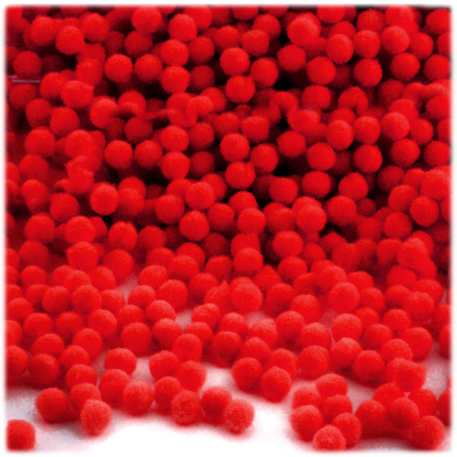 Acrylic Pom Pom, 5mm, 100-pc, Dark Red