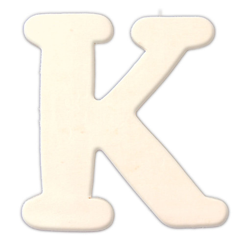 Unfinished Wood, 3-in, 4mm Thick, Letter, Letter K