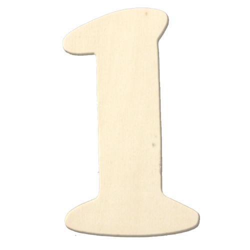 Wooden Numbers, unfinished Plywood, 3-in, 10-pc, Numbers 0 to 9