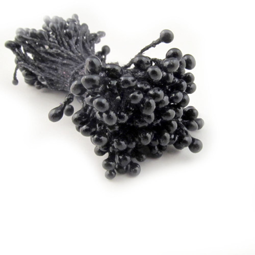 Pearl Stamen, 2-in, 3mm, 1,440-pc, Black