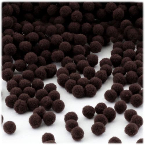 Acrylic Pom Pom, 7mm, 1,000-pc, Dark Brown