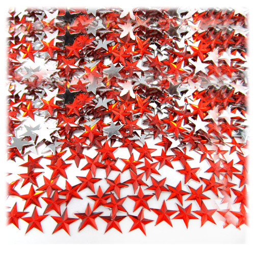 Rhinestones, Flatback, Star, 3mm, 1,440-pc, Ruby Red