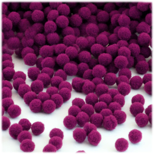 Acrylic Pom Pom, 7mm, 1,000-pc, Fuchsia