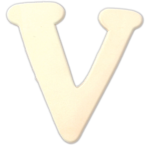 Unfinished Wood, 4-in, 1/8-in Thick, Letter, Letter V