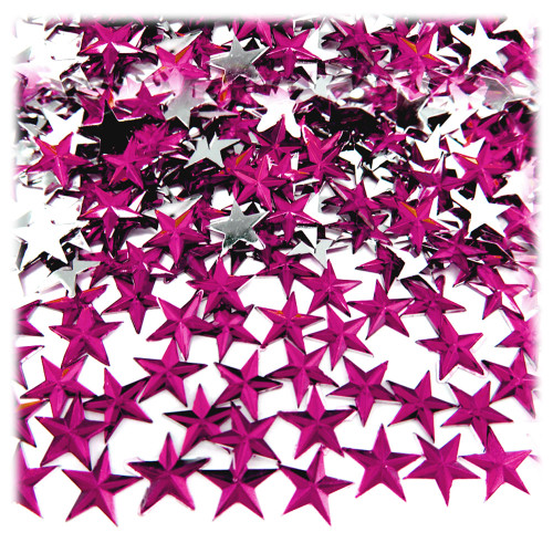 Rhinestones, Flatback, Star, 6mm, 10,000-pc, Fuchsia