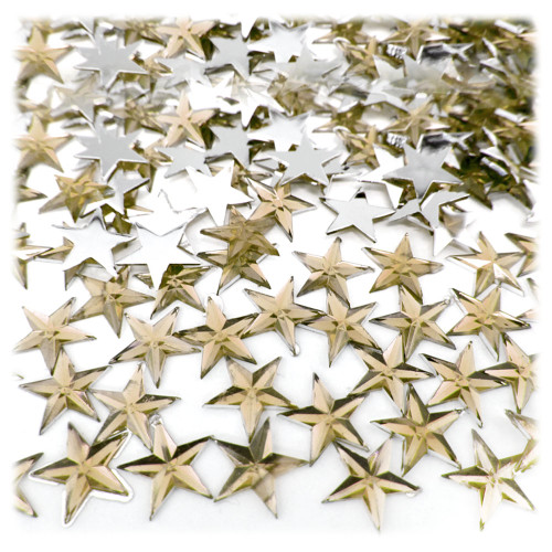 Rhinestones, Flatback, Star, 6mm, 144-pc, Champagne Yellow