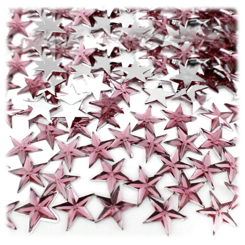 Rhinestones, Flatback, Star, 6mm, 10,000-pc, Light Baby Pink