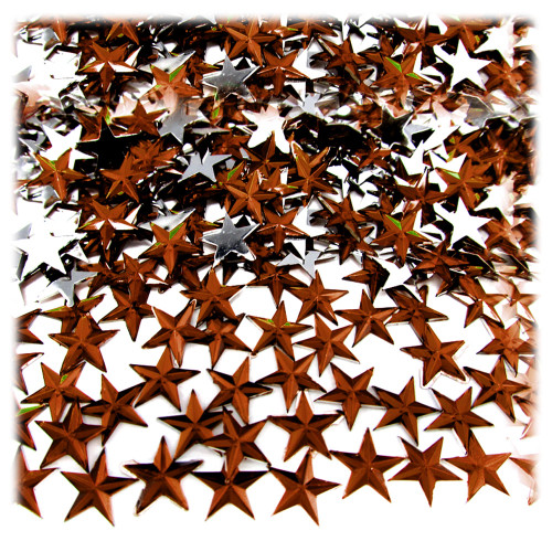 Rhinestones, Flatback, Star, 6mm, 144-pc, Beer Brown