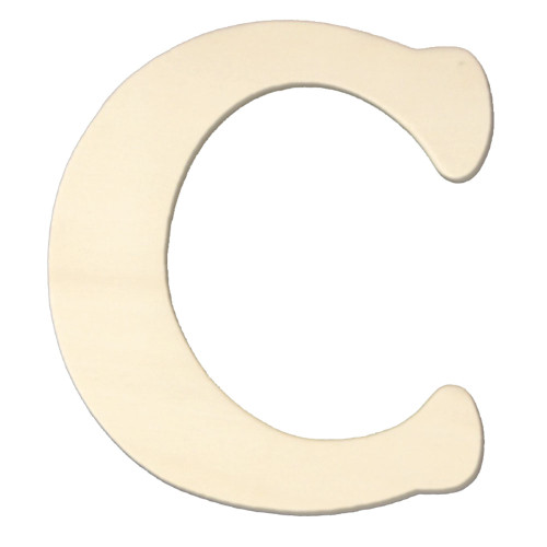 Unfinished Wood, 4-in, 1/8-in Thick, Letter, Letter C