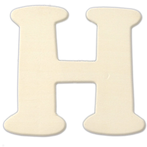 Unfinished Wood, 4-in, 1/8-in Thick, Letter, Letter H